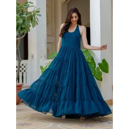 HERE&NOW Women Georgette Anarkali Kurta-picture-29