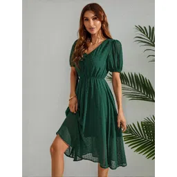 HERE&NOW Women Georgette Fit & Flare Dresses-picture-23