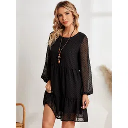 HERE&NOW Women Georgette Fit and Flare Dresses-picture-20