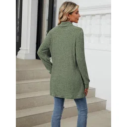HERE&NOW Women Green Sweaters-picture-21