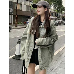 HERE&NOW Women Longline Denim Jacket-picture-19