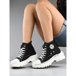 HERE&NOW Women Mid-Top Lace-Ups Regular Boots-picture-21