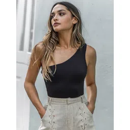 HERE&NOW Women One Shoulder Sleeveless Fitted Top-picture-27