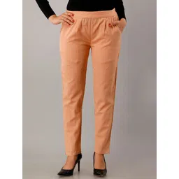 HERE&NOW Women Relaxed Cotton Trousers-picture-14