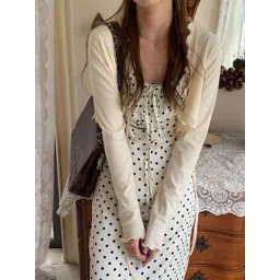 HERE&NOW Women Self Design Crop Shrug-picture-28