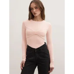 HERE&NOW Women Solid Long Sleeves Bodysuit-picture-32