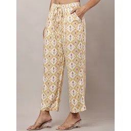 HERE&NOW Women Yellow Viscose Rayon Printed Co-Ords-picture-26
