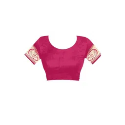 HERE&NOW Woven Design Zari Silk Blend Banarasi Saree-picture-35