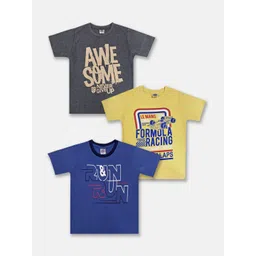 Here&Now X Game Begins Boys Pack Of 3 Assorted Printed T-shirts-picture-25