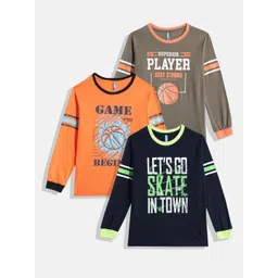 Here&Now X Game Begins Boys Pack Of 3 Printed Pure Cotton T-shirt-picture-28