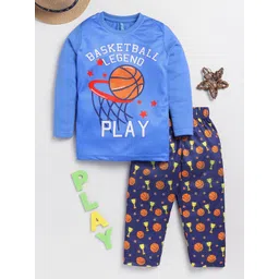 Here&Now X Game Begins Boys Printed T-shirt with Pyjamas-picture-49