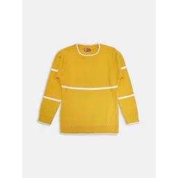 Here&Now X Game Begins Girls Striped Colourblocked Pullover-picture-32