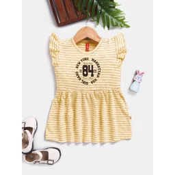Here&Now X Game Begins Girls Striped Fit & Flare Dress-picture-29