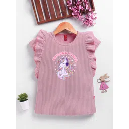 Here&Now X Game Begins Printed Ruffles Cap Sleeve Top-picture-32