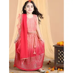 Here&Now X Kinder Kids Girls Ready to Wear Lehenga & Blouse With Dupatta-picture-25