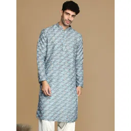 here&now x sanwara Sanwara Ethnic Motifs Printed Mandarin Collar Straight Kurta-picture-19