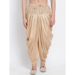 here&now x sanwara Sanwara Men Beige Solid Relaxed-Fit Dhoti-picture-27