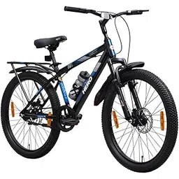 Hero Next Mountain Bike with Integrated Carrier | Dual Disc Brakes | Single Speed | Blue & Black | Ideal for Adults (26T)-picture-16