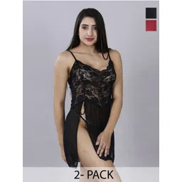 Herryqeal Pack Of 2 Self Design Baby Doll-picture-27