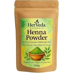 HerVeda Natural Henna powder for hair Colour and Growth (200 gm)-picture-51