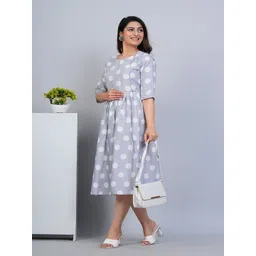 HETSA Women Floral Printed Mirror Work Floral Maternity Anarkali Kurta-picture-25