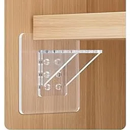 HETVIN Shelf Support Pegs - Innovative Punch-Free Plastic Brackets for Cabinet and Closet Shelves, Self-Adhesive Clips for Kitchen, Furniture, and Bookshelves (10)-picture-20