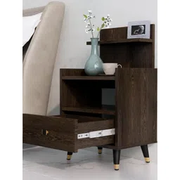HEXA RED Brown Engineered Wood Bedside Table-picture-23