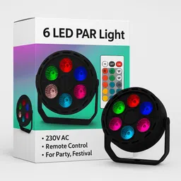 hexagear RGB LED Light for Ganesh Mandir | 15 Colors | Remote Party Light Dual Disco Ball-picture-16