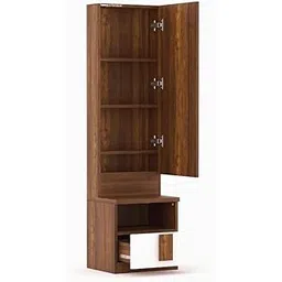 Hexagon Furnitures Engineered Wood Dressing Table with 1 Mirror and Storage (Light-Brown)-picture-22