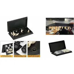 hezkol Magnetic Educational Chess Board Set with Folding Travel Toys for Kids and Adult 30 cm Chess Board image 3