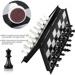 hezkol Magnetic Educational Chess Board Set with Folding Travel Toys for Kids and Adult 30 cm Chess Board image 2