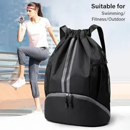 hgt Medium 30 L Backpack Sports Drawstring Bag Backpack for Men Women - Basketball Bag Gym Backpack image 5