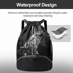 hgt Medium 30 L Backpack Sports Drawstring Bag Backpack for Men Women - Basketball Bag Gym Backpack image 3