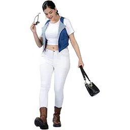 hi-fashion Denim Embroidered Casual Coat For Women-picture-36