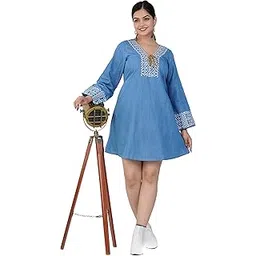 hi-fashion EMBROIDRED Denim TOP for Women DORI Casual WEAR/Girls WEAR-picture-13