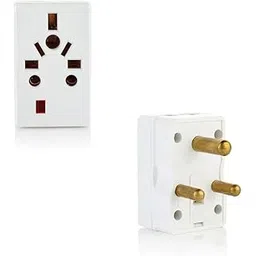 hi plasst pins n plugs Hi-Plasst Universal Multi-Country Travel Adapter, Type-D Plug for Indian Socket for Imported Devices, Compatible with Plugs of US, UK, EU, and 150+ Countries | Built-in Fuse, LED Indicator (Pack of 2)-picture-24