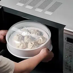 Hian Microwave Safe Food Container with Splatter-Free Lid | Transparent PP Plastic Box with Steam Vent & Handle | 23x23x9 cm, Pack of 1 | For Heating, Reheating, Storage & Serving-picture-22