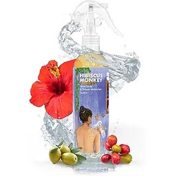 HIBISCUS MONKEY Velvet Spray Squalene In Shower Body Moisturizer | Olive Squalane, Castor Oil, Plant Salicylic (0.3%) | Intensive Moisturization For Dry Skin, Bumpy Skin| 250 Ml-picture-50