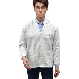hickory Doctor's and Student Coat/Lab Coat/Medical Apron Long Sleeve with 3 Pocket (IN, Numeric, 36, Regular, Big, White)-picture-38