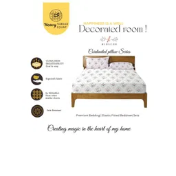 HIDECOR Pink 210 TC Microfiber Superfine King Bedsheets image 5