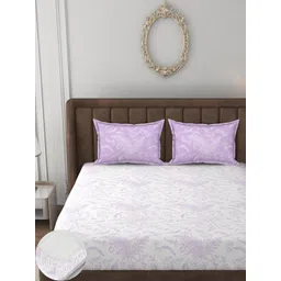 HIDECOR Super soft glace cotton printed elastic fitted bedsheet with 2 pillow cover-picture-27