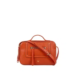 Hidesign Aspen 01 Sb Orange Solid Leather Sling Bag-picture-41