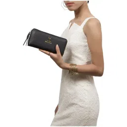 Hidesign ATELIER 2022 Black Logo Zip Around Wallet For Women-picture-40