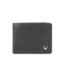 Hidesign Black Leather Rfid Bi-Fold Wallet for Men-picture-38