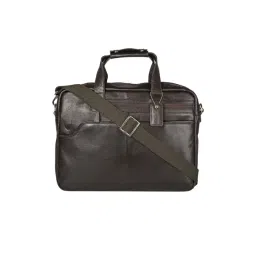 Hidesign Brown Solid Medium Laptop Messenger Bag-picture-40