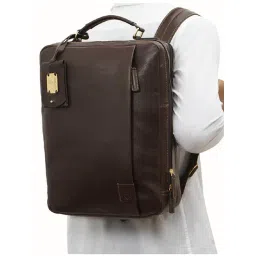 Hidesign Dark Brown Large Laptop Backpack-picture-19