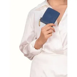 Hidesign EI Flourish W3 Blue Leather Solid Card Holder-picture-40