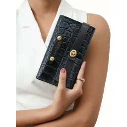 Hidesign HARLEM Blue Animal Effect Medium Leather Clutch-picture-45