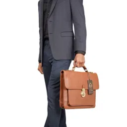 Hidesign Lucca Tan Leather Messenger Bag-picture-24