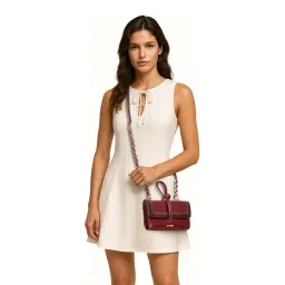 Hidesign Maroon MEXICO CHURRO W4 Textured Medium Leather Sling Wallet-picture-17